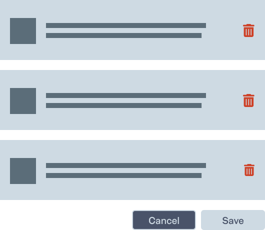 Simple line drawing showing consistency in a UI design