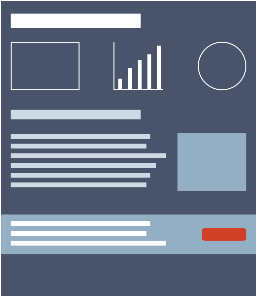 Simple iine drawing illustrating hierarchy in a UI design